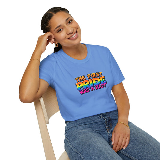 The First Pride Was A Riot Unisex softstyleTee