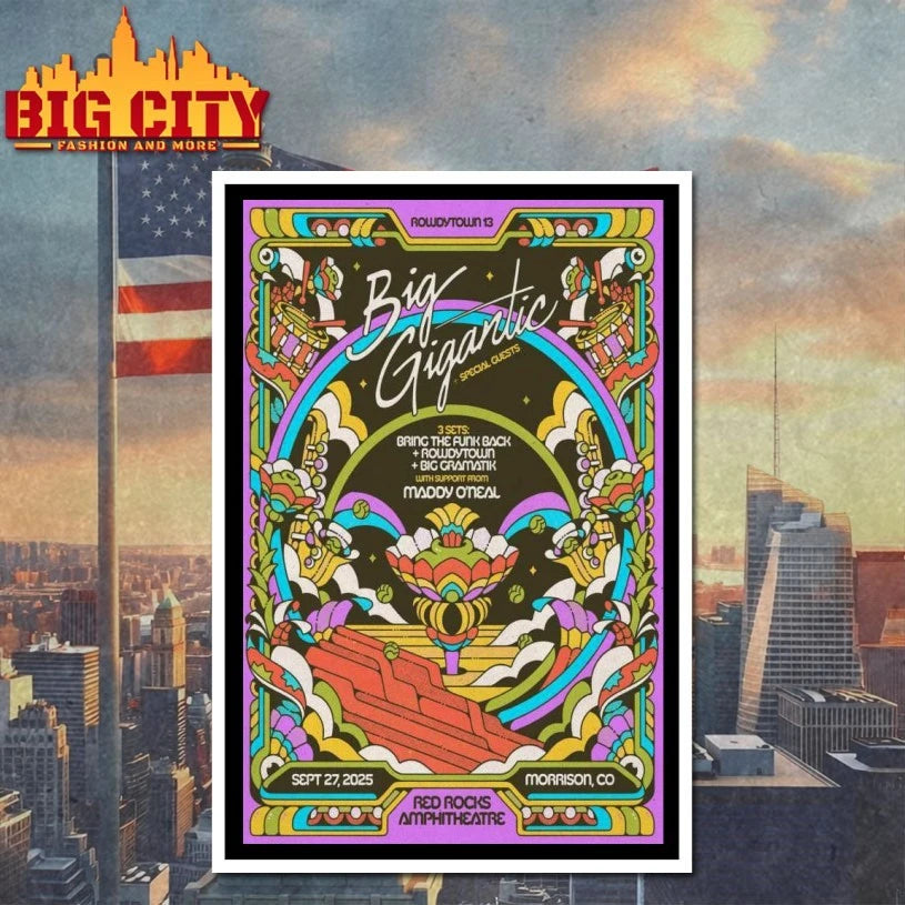 27 Sep 2025 Red Rocks Amphitheatre Big Gigantic Poster shirts