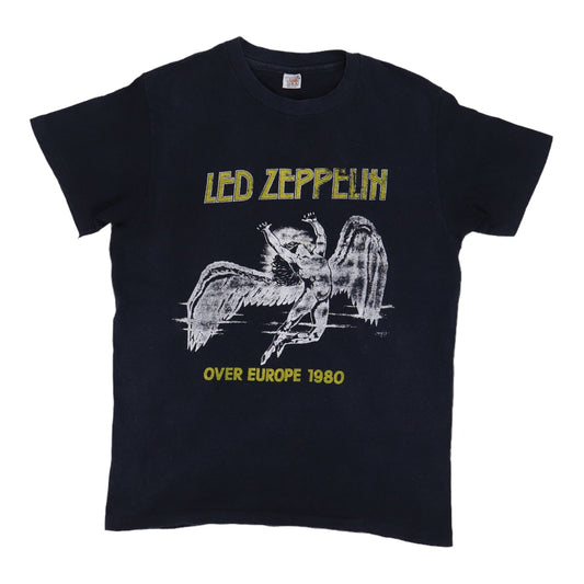 1980 Led Zeppelin Over Europe Tour Shirt Style001