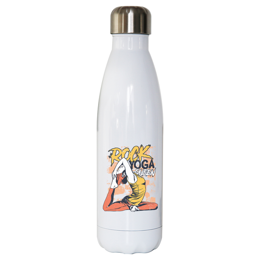 Rock yoga queen water bottle stainless steel reusable