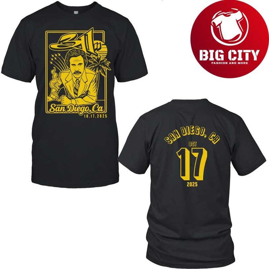 311 Band Oct 17 2025 Mariners Point Park, San Diego, CA Tour 2025 New Two Sided Shirt