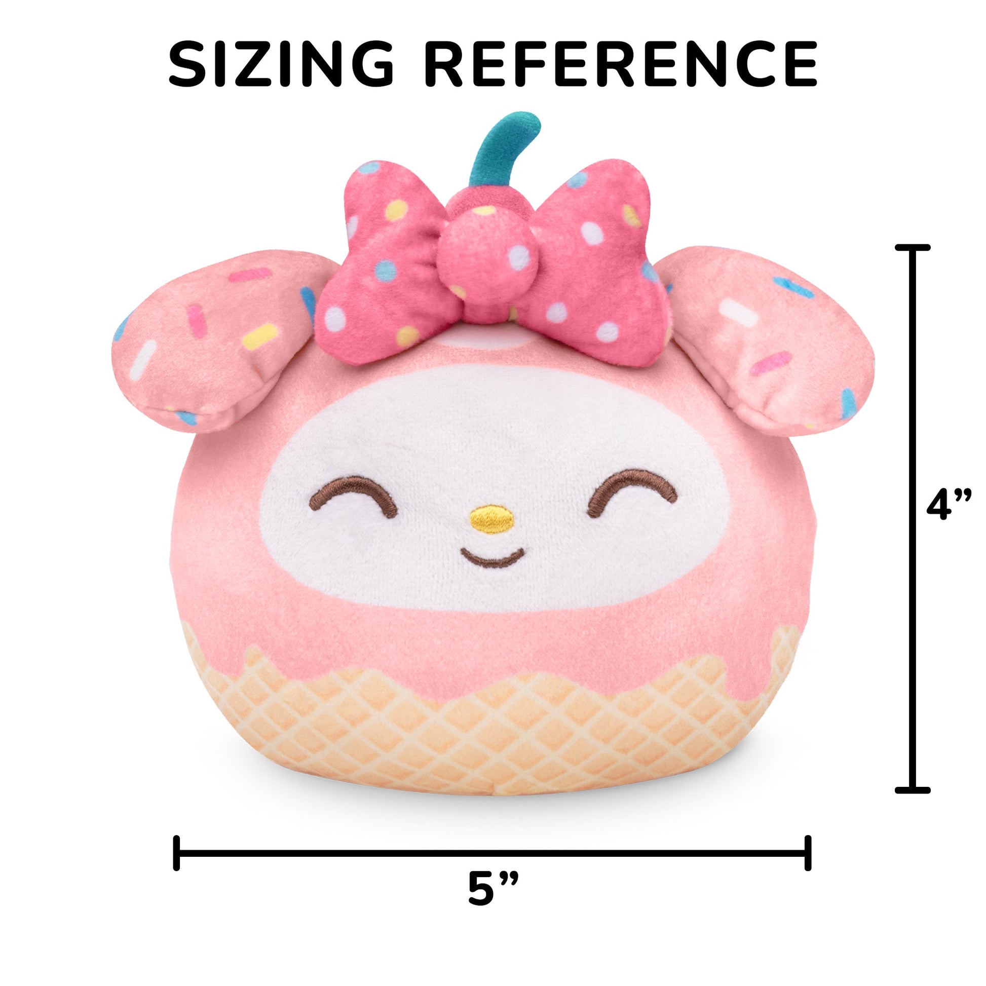 My Melody Ice Cream Cone 4” Reversible Plushie