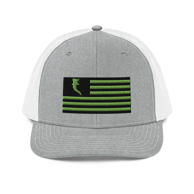 Flag Embroidered Neon Green (Snapback)