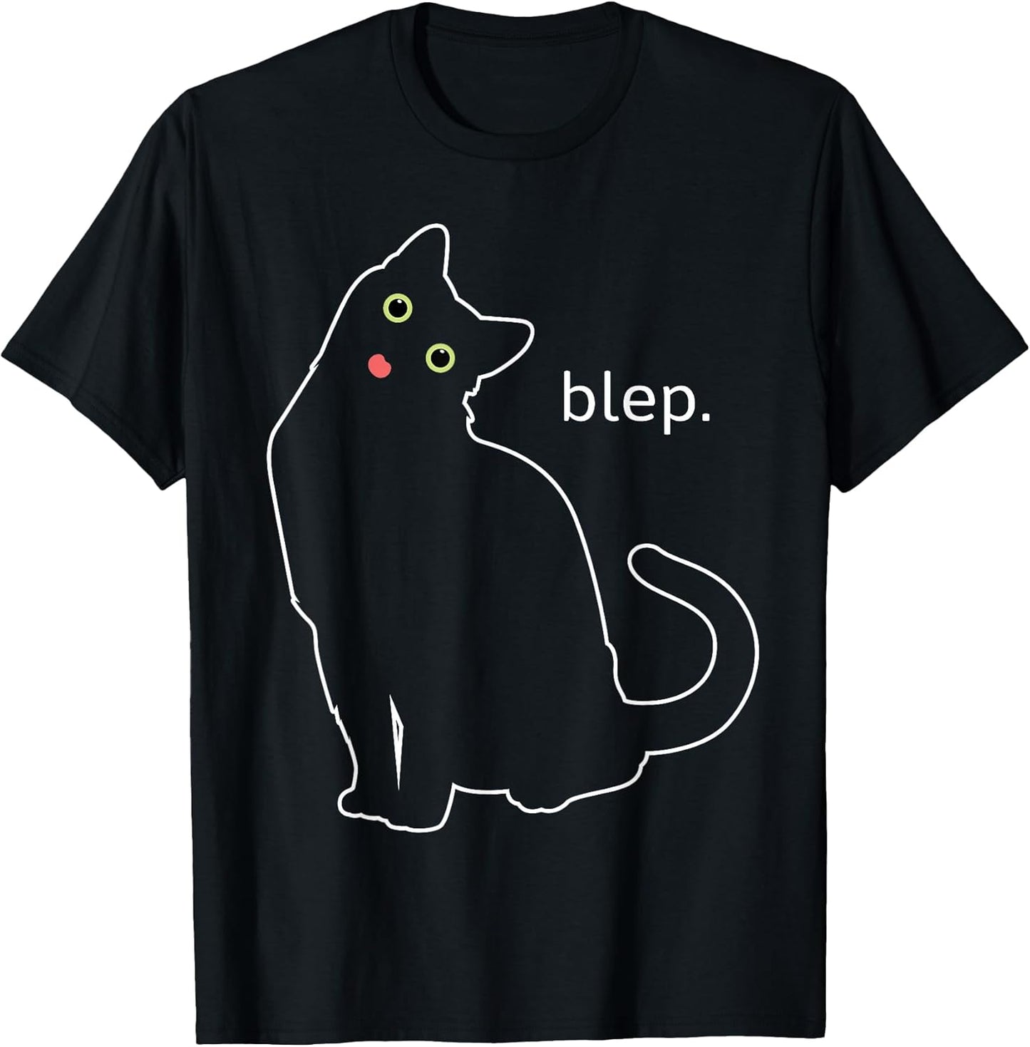 Blep Black Cute Cat Funny Pet Lovers Tops