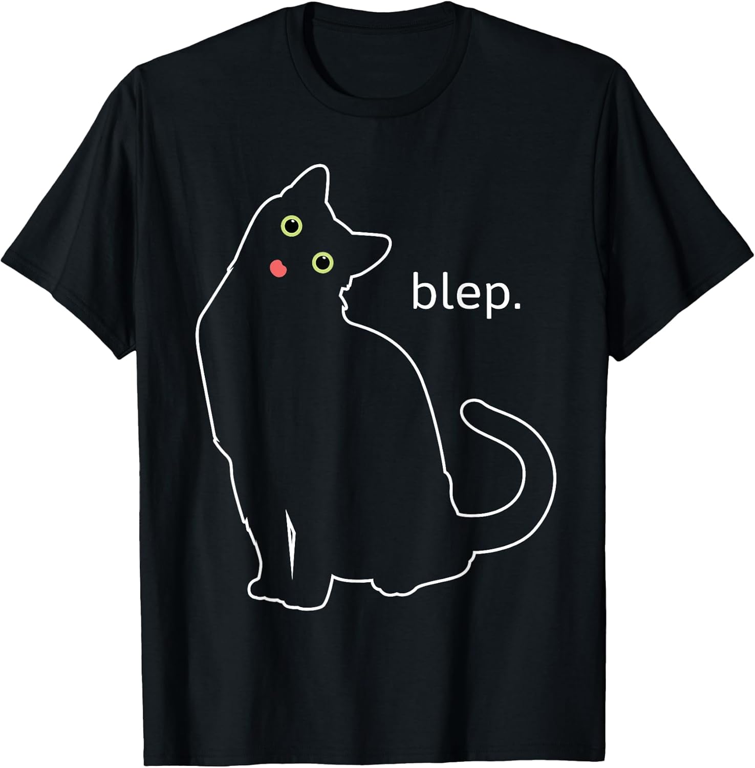 Blep Black Cute Cat Funny Pet Lovers Tops