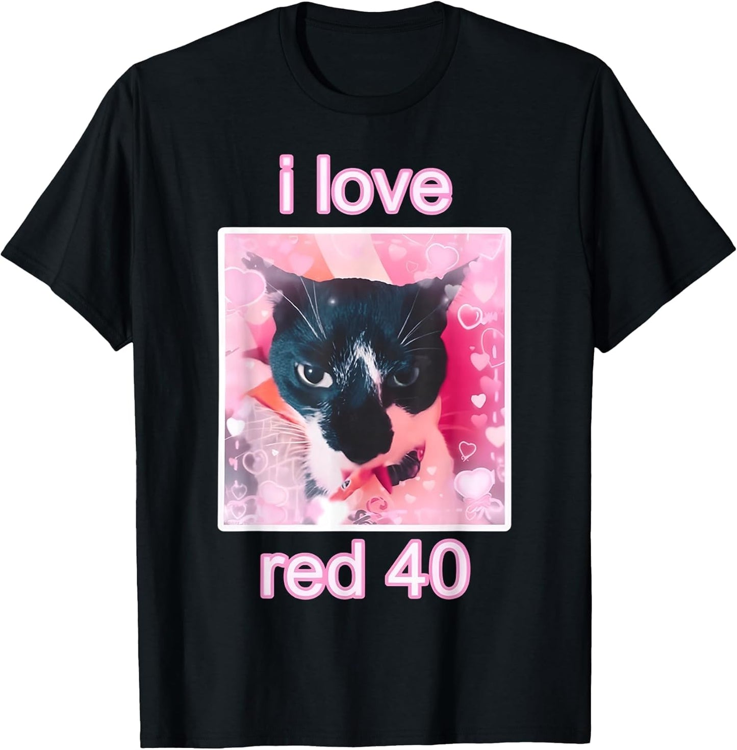 I Love Red 40 cat cute