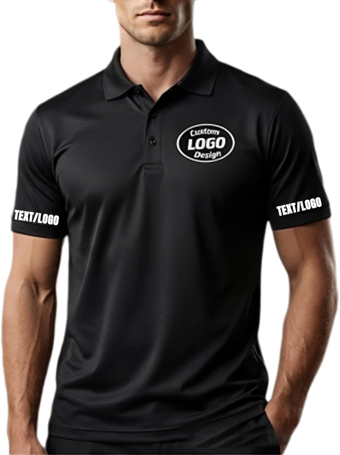 Custom Polo Shirts Design Your Own Custom Golf Shirts Personalized Work Polo Shirt with Text,Logo,Photo,Name