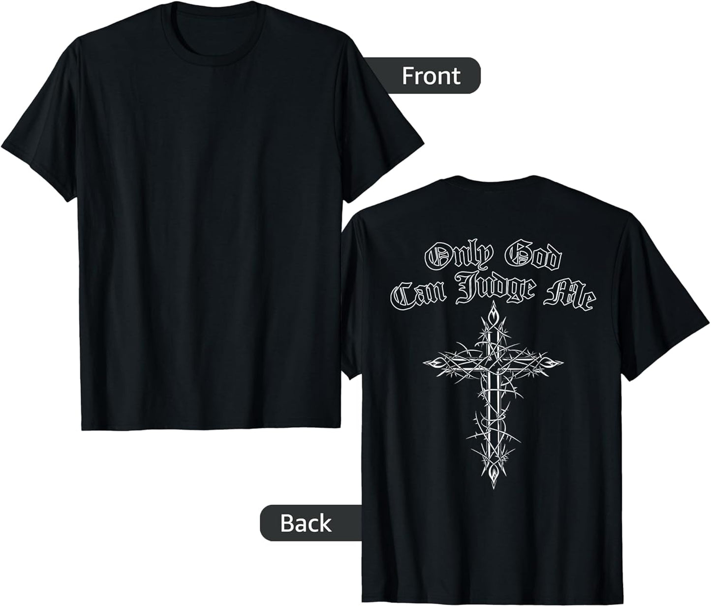 Only God Can Judge Me Thorn Cross Chicano Street