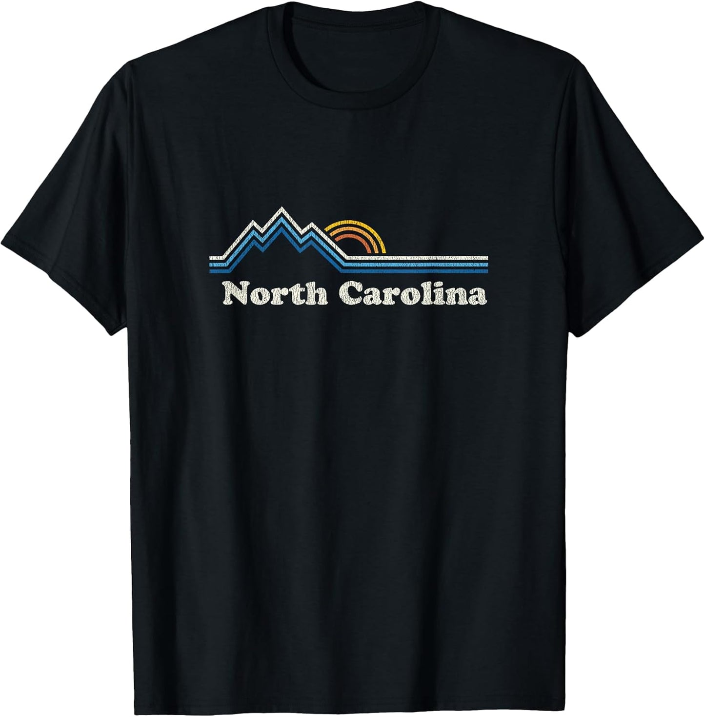 Retro North Carolina NC T Shirt Vintage Mountains Tee T-Shirt