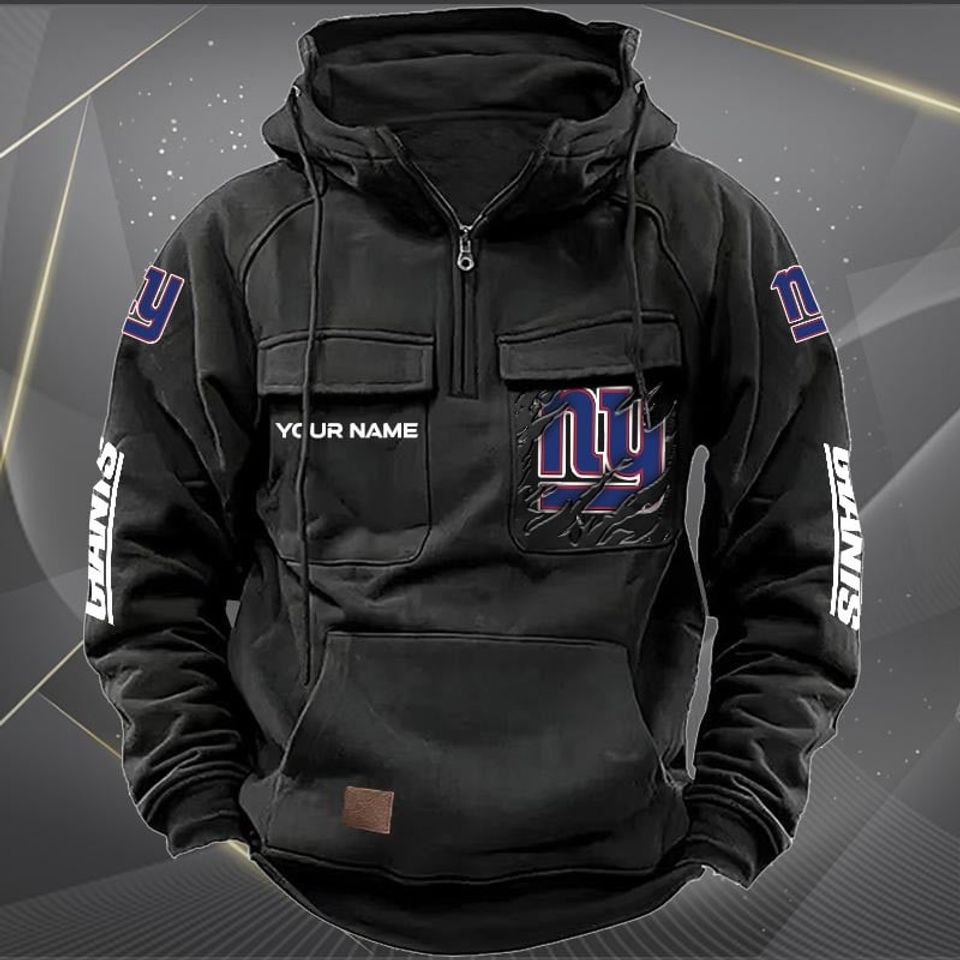 New York Giants Custom Cargo Hoodie