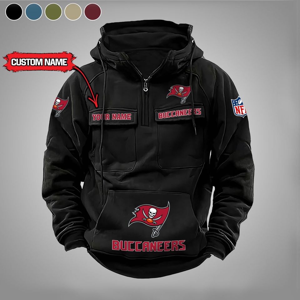 Tampa Bay Buccaneers Custom Name Cargo Hoodie