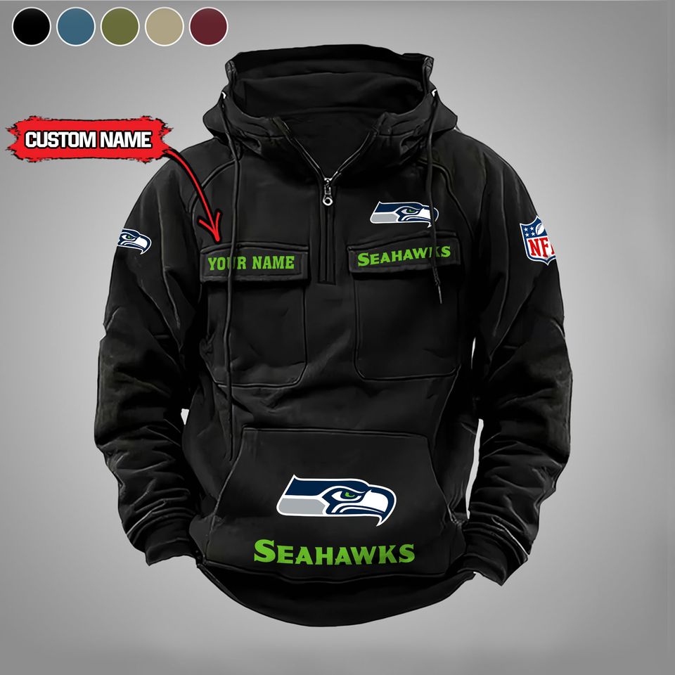 Seattle Seahawk Personalized Cargo Hoodie