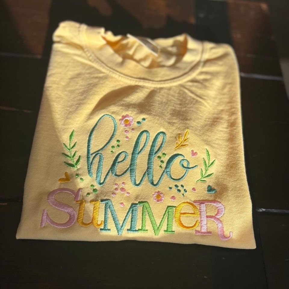 Embroidered Floral Summer t-Shirt