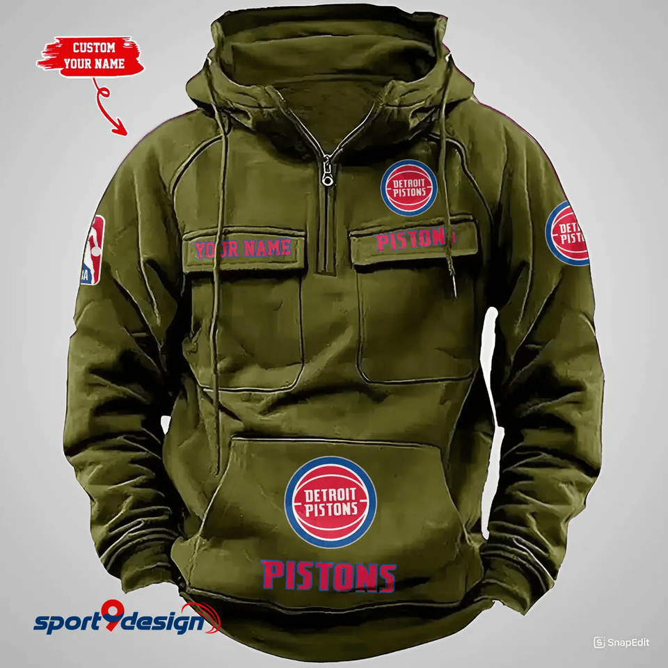 Detroit Pistons Vintage Men Hoodie