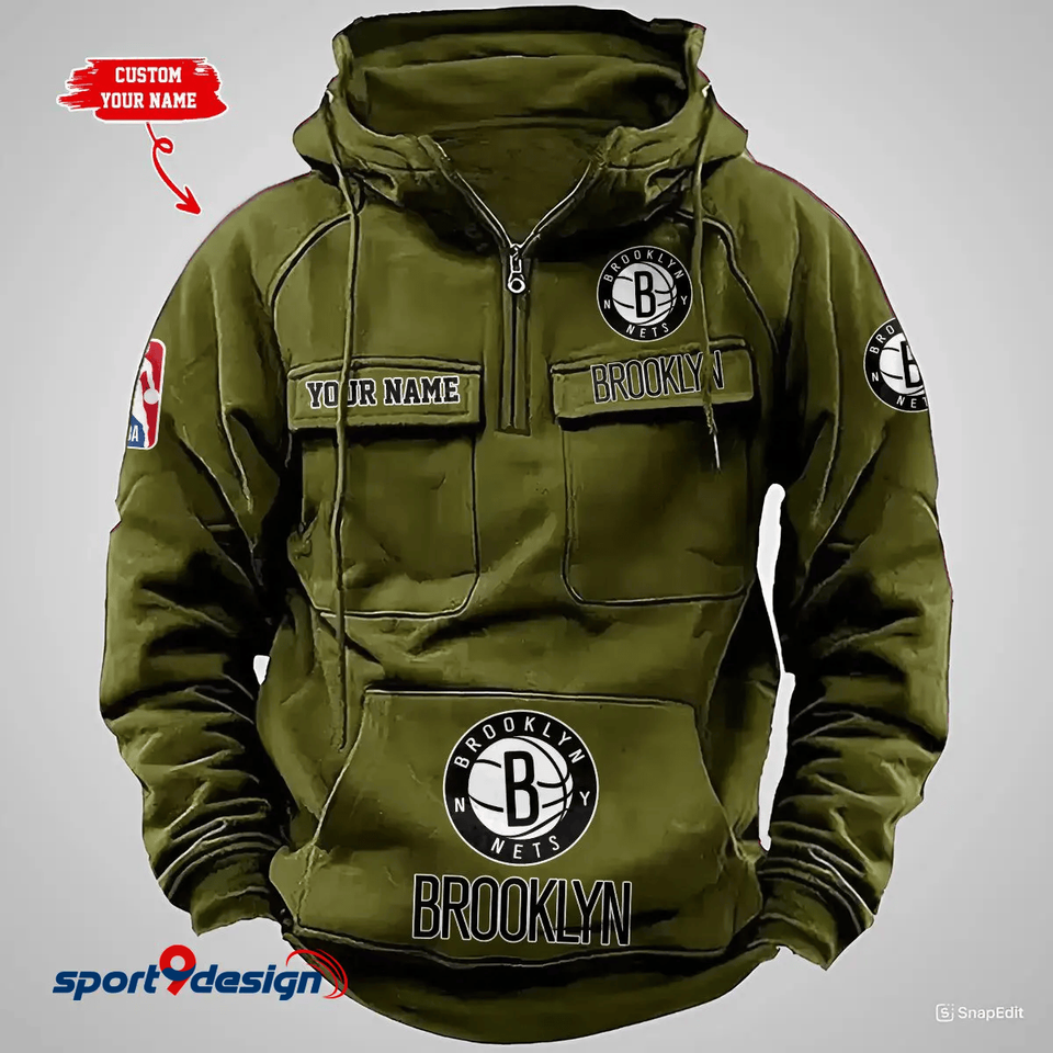 Brooklyn Nets Vintage Men Hoodie