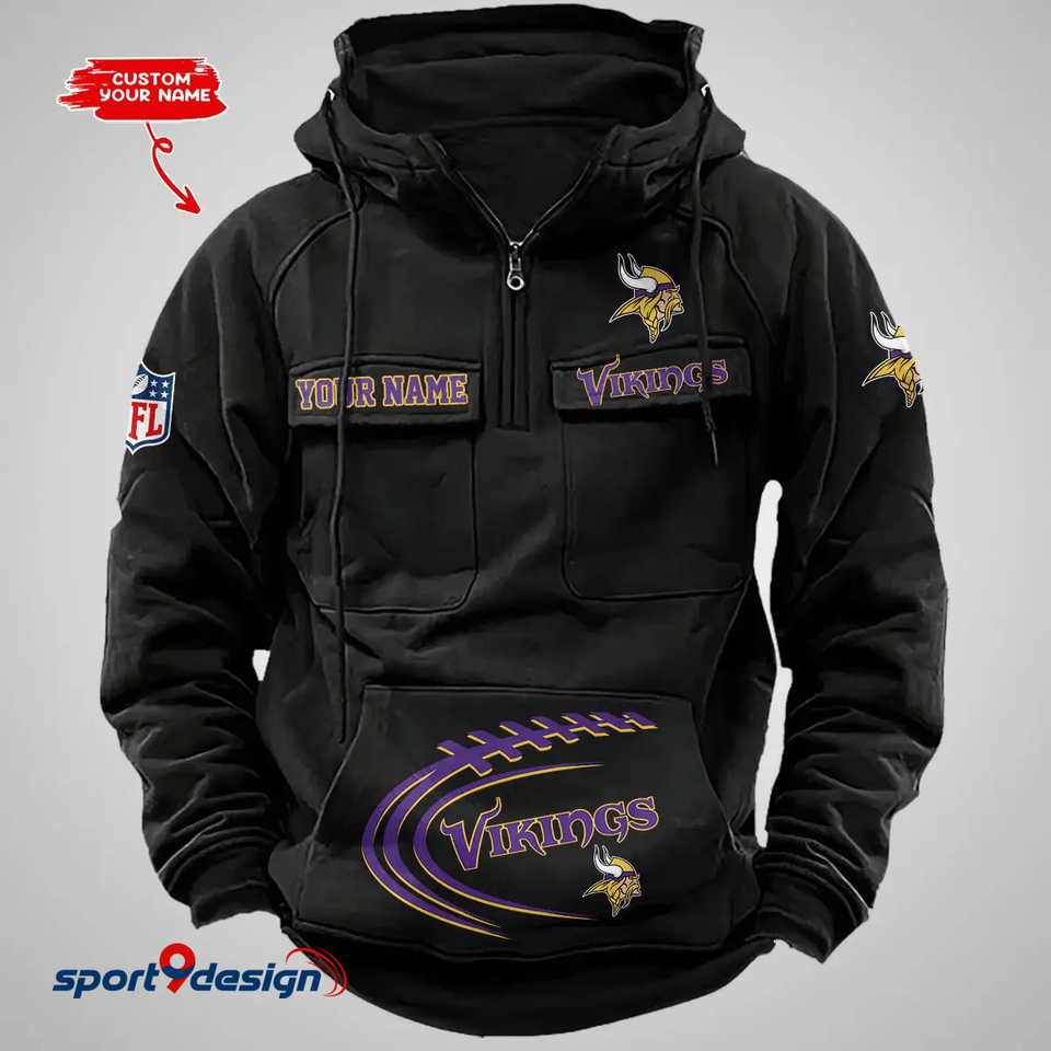 Minnesota Vikings Vintage Men Hoodie AZVMHD128 - Sport9Design