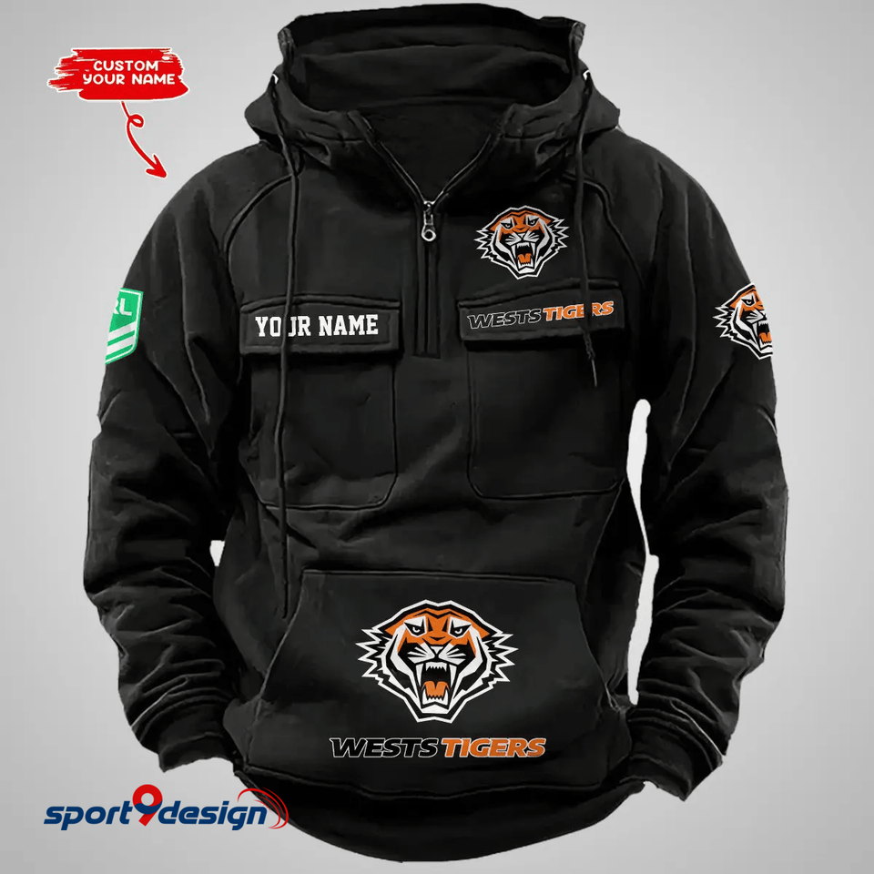 Wests Tigers Vintage Men Hoodie AZVMHD258 - Sport9Design