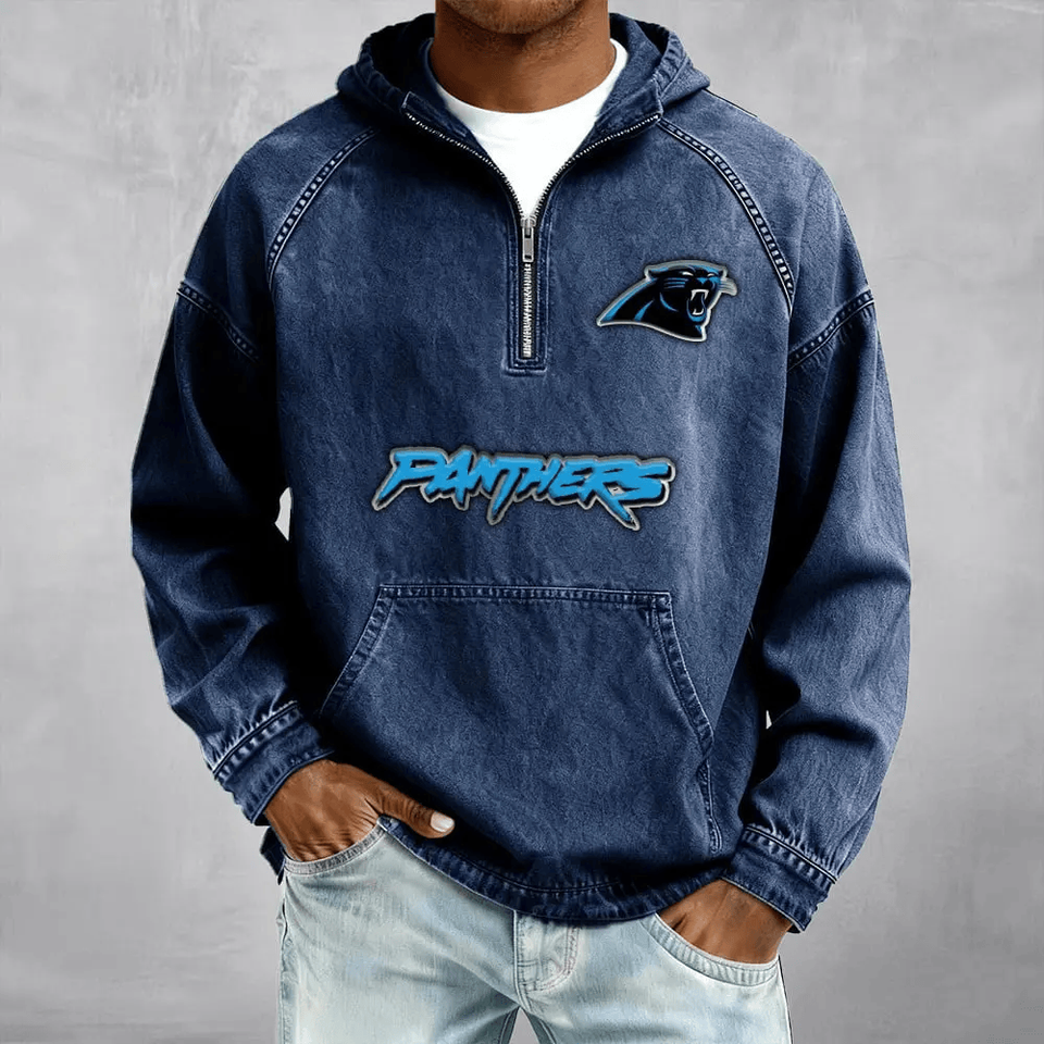 Carolina Panthers Men's Denim Long - Sleeve11699 - Sport9Design