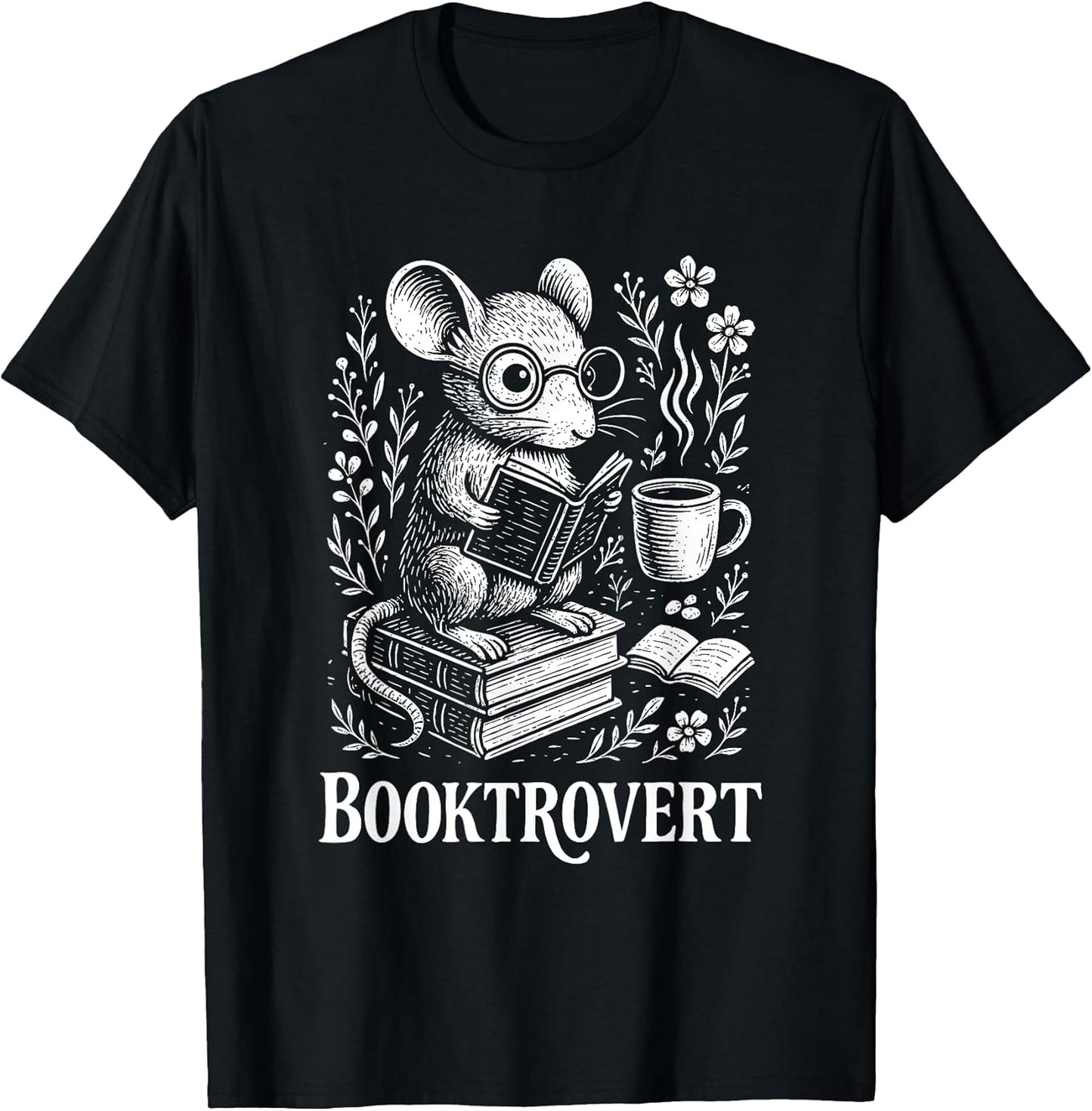 Reading Mouse with Coffee Cute Bookworm Merch