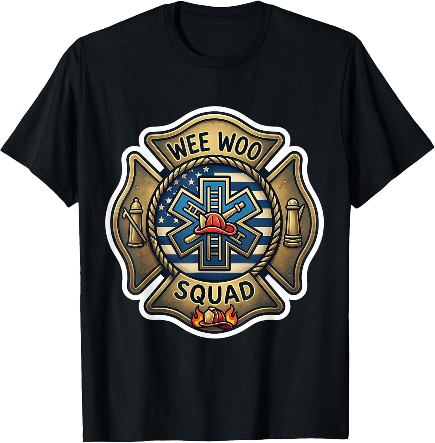 Wee Woo Squad Funny Firefighter Fireman Merch