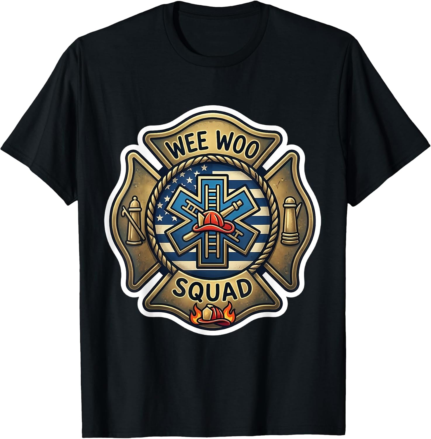 Wee Woo Squad Funny Firefighter Fireman Merch
