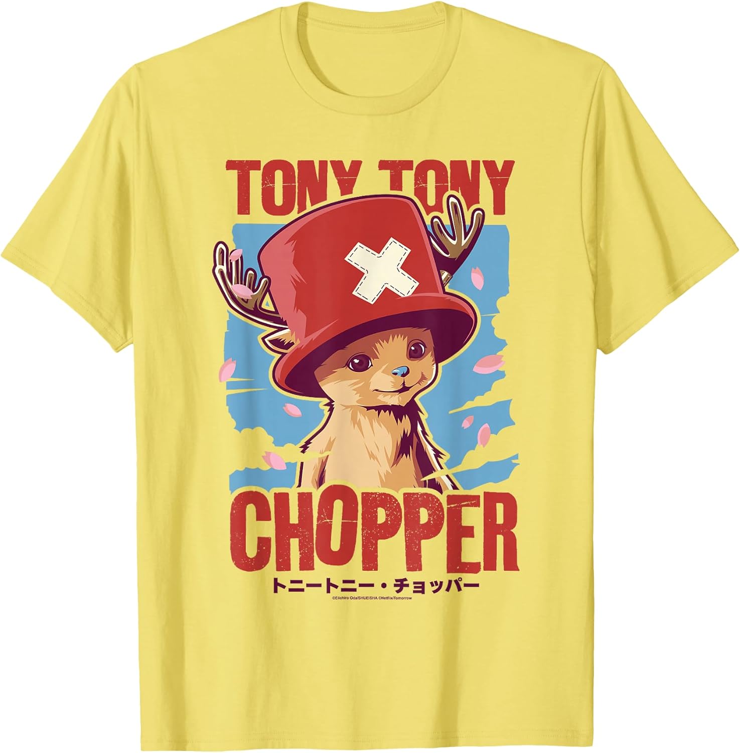 Tony Tony Chopper Distressed Kanji Poster T-Shirt