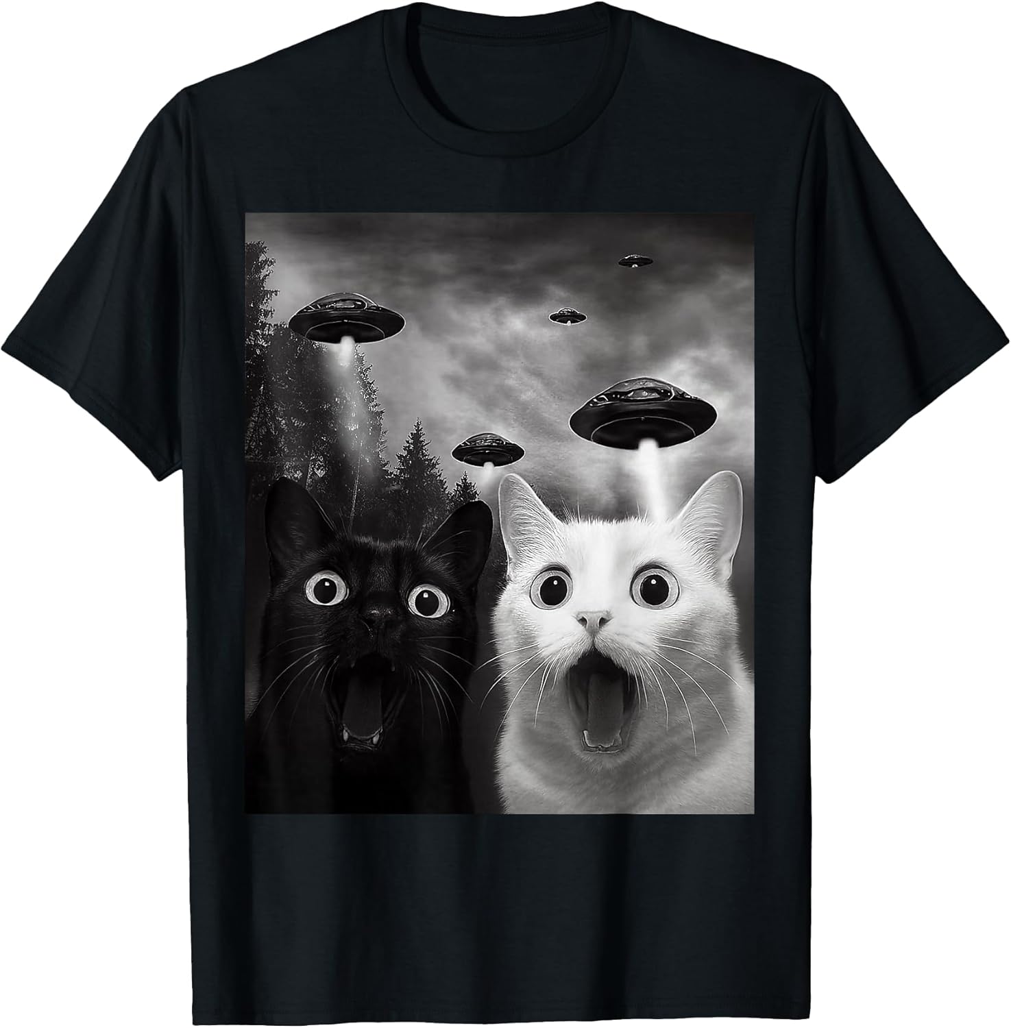 Funny Two Cats Selfie Apparel Gifts Graphic Tees