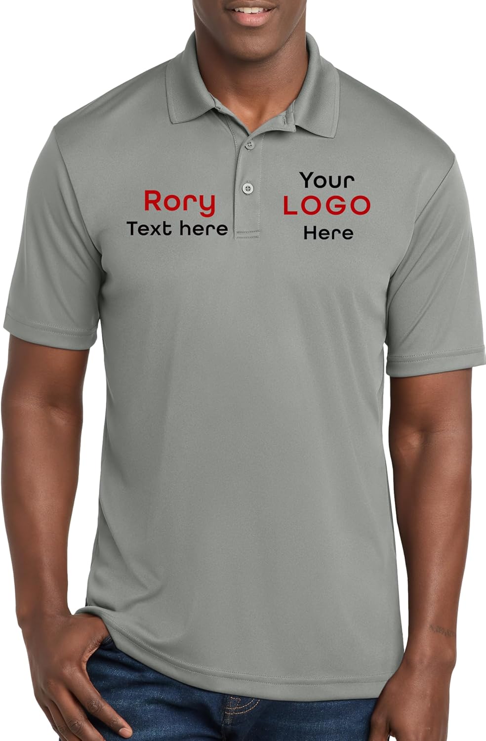 Custom Polo Shirts - Dry-FIT Performance Polo | Design Your Own Text/Logo. Personalized Polo for Men 550
