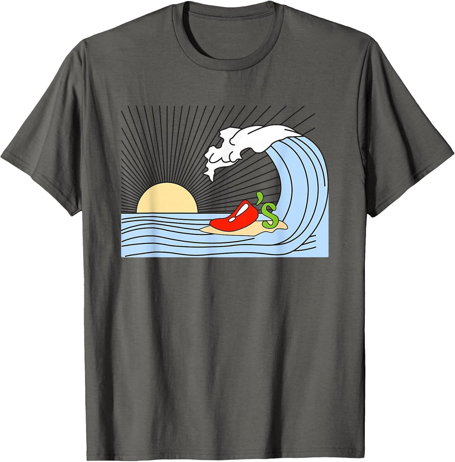 Surfing Wave Chilis Tees