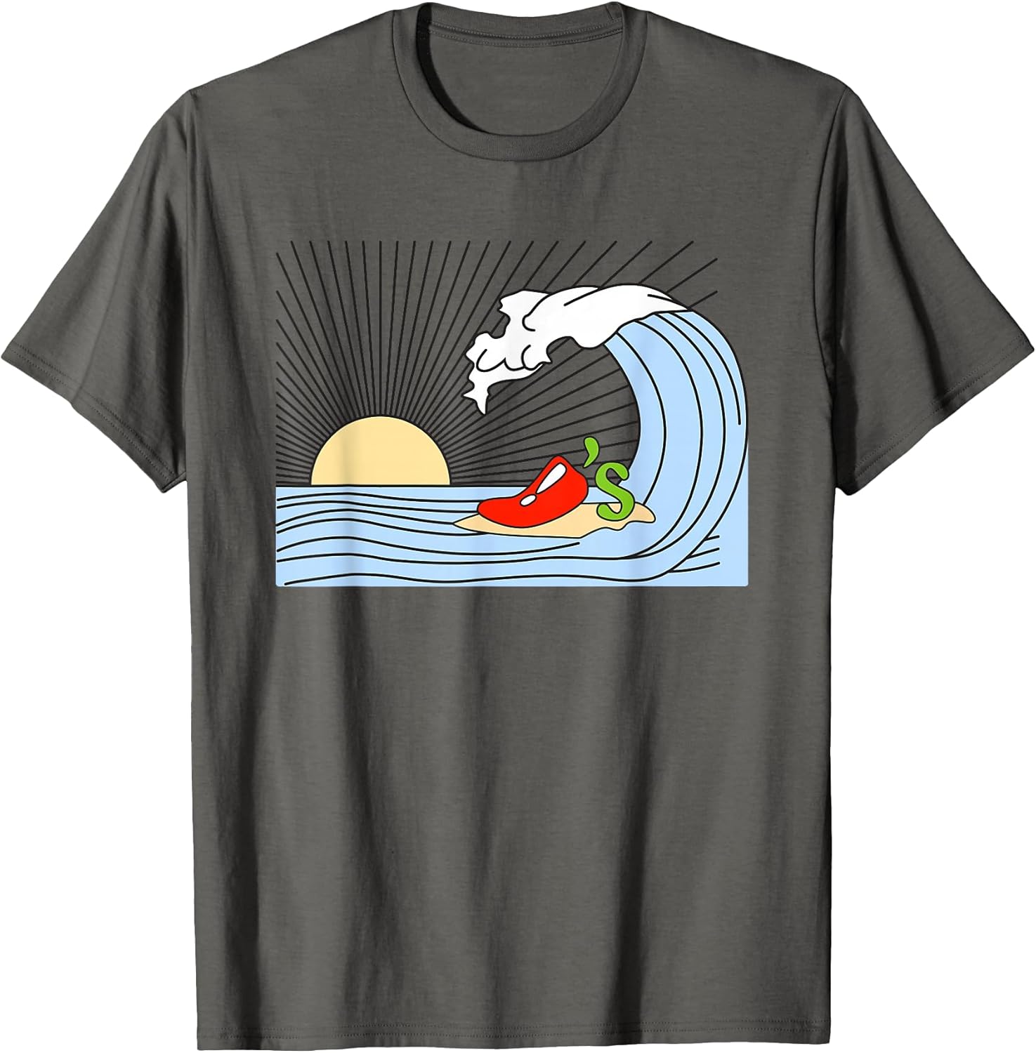 Surfing Wave Chilis Tees