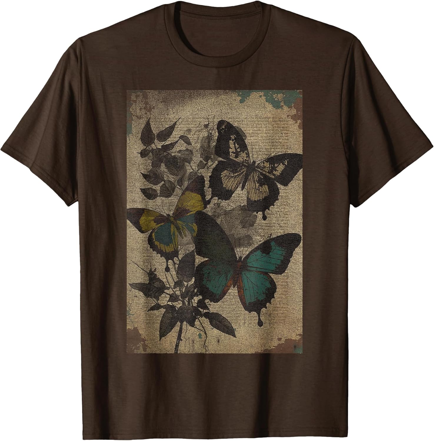 Fairy Grunge Aesthetic Retro Botanical Butterfly T-Shirt