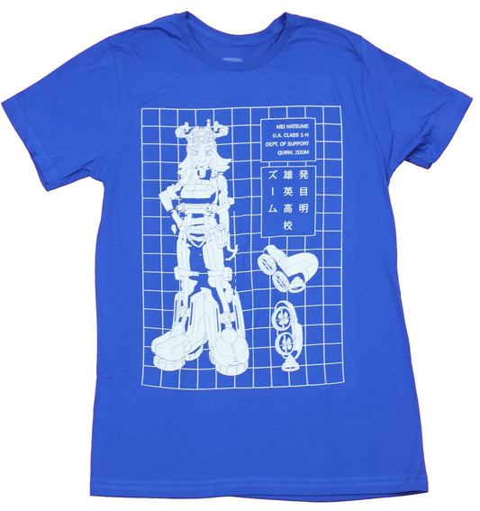 My Hero Academia Mens T-Shirt  -  Mei Hatsume White Print Grid Image