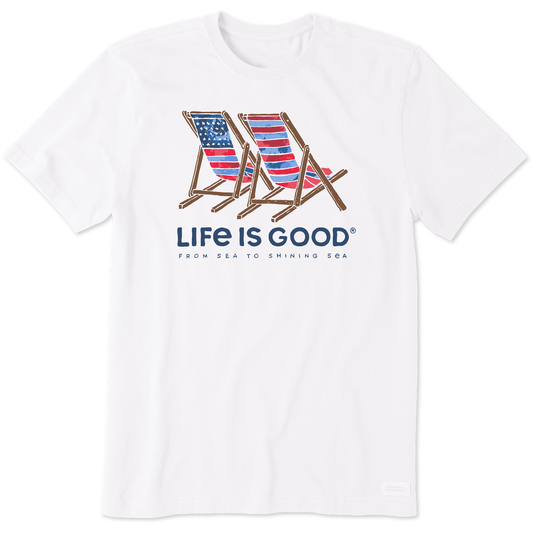 Men's Tie Dye Americana Beach Chairs Short Sleeve Tee