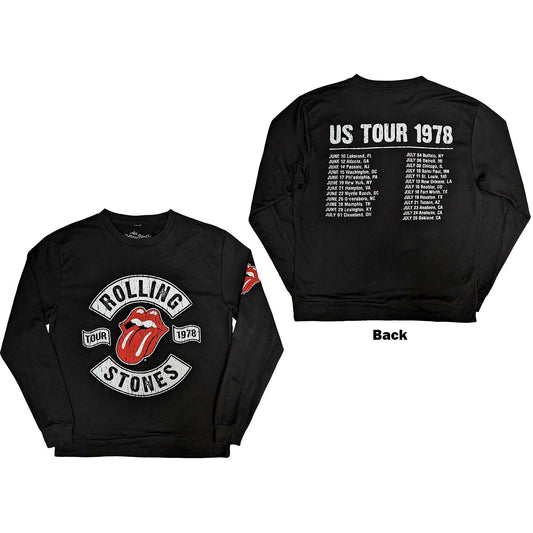 The Rolling Stones Sweatshirt: US Tour 1978 (Back & Sleeve Print)