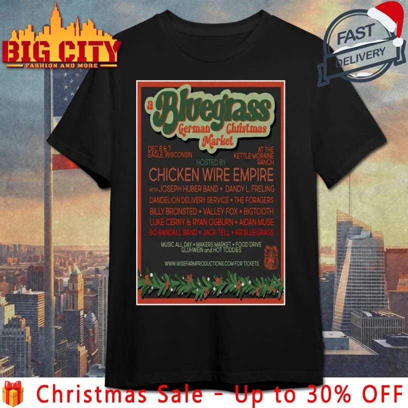 A Bluegrass German Christmas Market Dec 6-7 2025 The Kettle Moraine Ranch Eagle Poster shirt