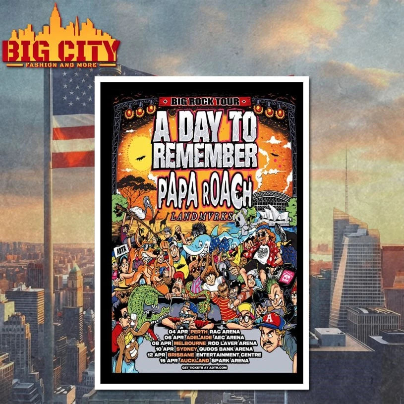 A Day To Remember April 2025 Big Rock Tour Poster shirt
