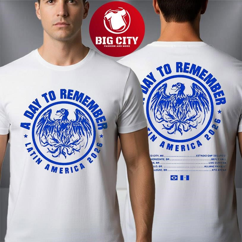 A Day To Remember Latin America 2026 Brazil Show Schedule Two Sided Shirt