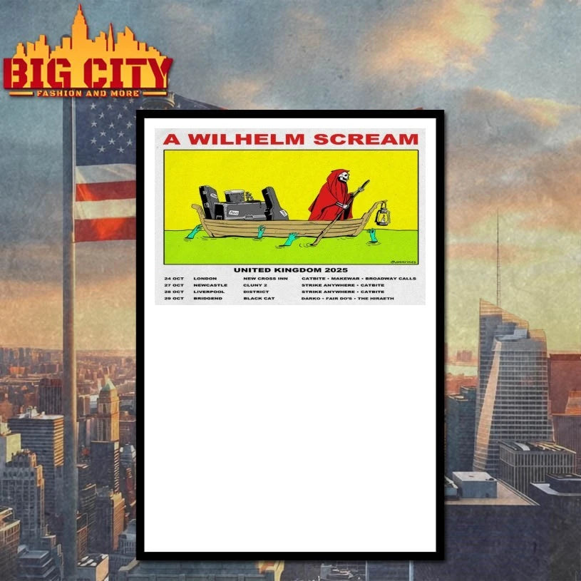 A Wilhelm Scream UK Tour 2025 Poster shirts