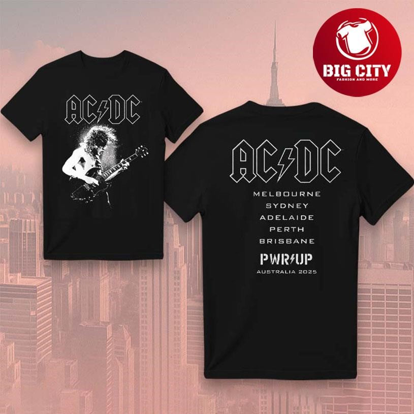 ACDC Angus Electric Tour Australia 2025 Two Sided Shirt