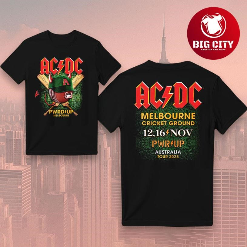 ACDC Melbourne AUS Nov 12 &amp; 16 2025 Two Sided Shirt
