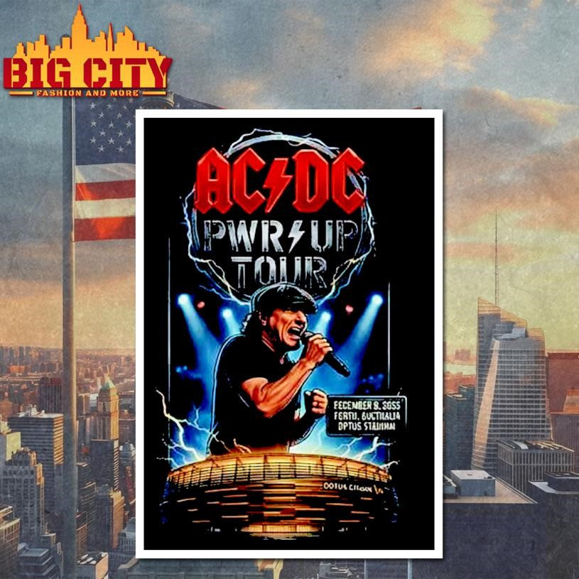 ACDC Perth Pwr Up Tour 2025 On December 8 2025 At Optus Stadium Australia Shirt