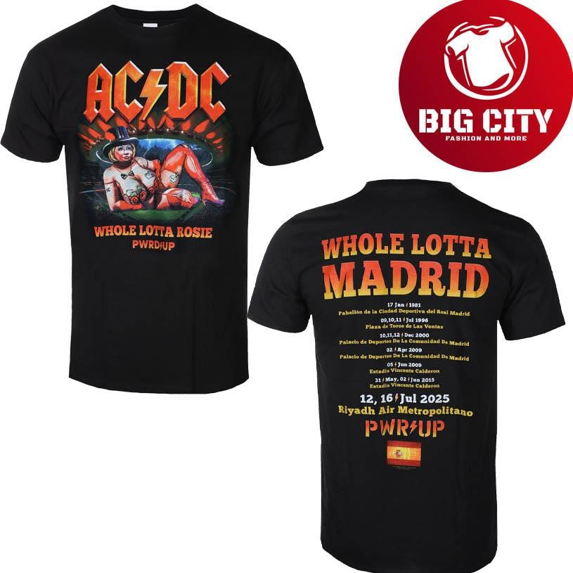 ACDC Whole Lotta Madrid Rosie PWRD Up Two Sided Shirt