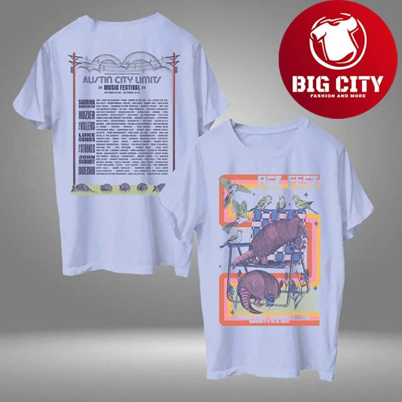 ACL Music Festival 2025 Merch Dillo Lineup Shirt