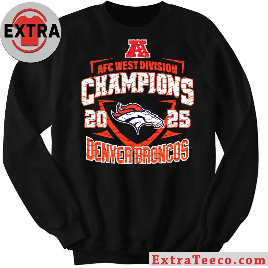 AFC West Champions 2025 Broncos Team Logo Shirt