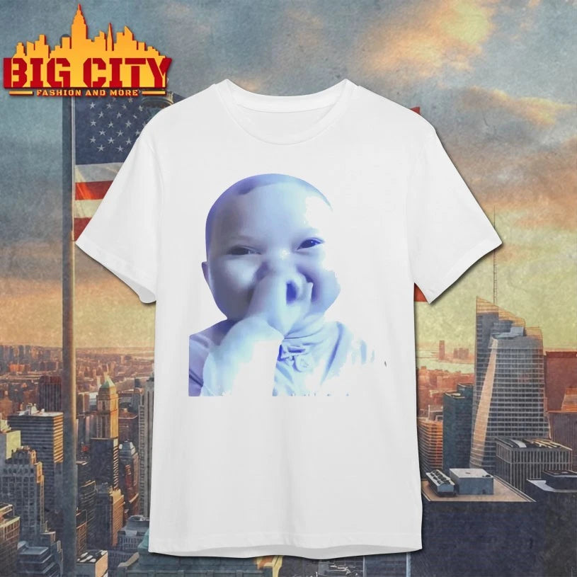 AI Baby Holding Laugh Meme Viral Trend shirt