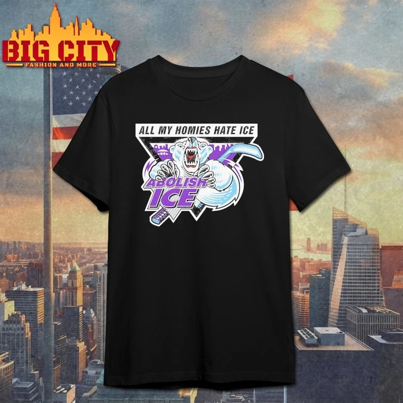 Abolish ICE. All My Homies Hate ICE logo shirt