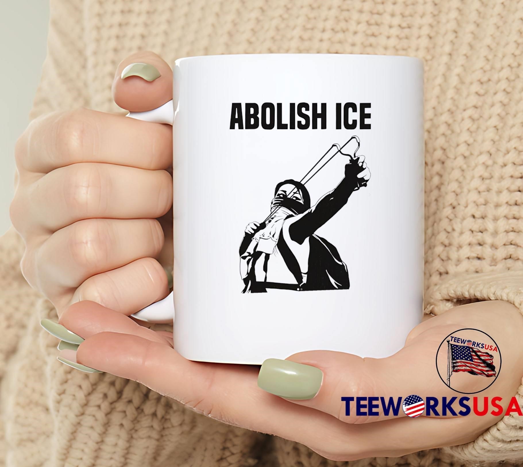 Abolish Ice Activist with Slingshot Graphic shirt