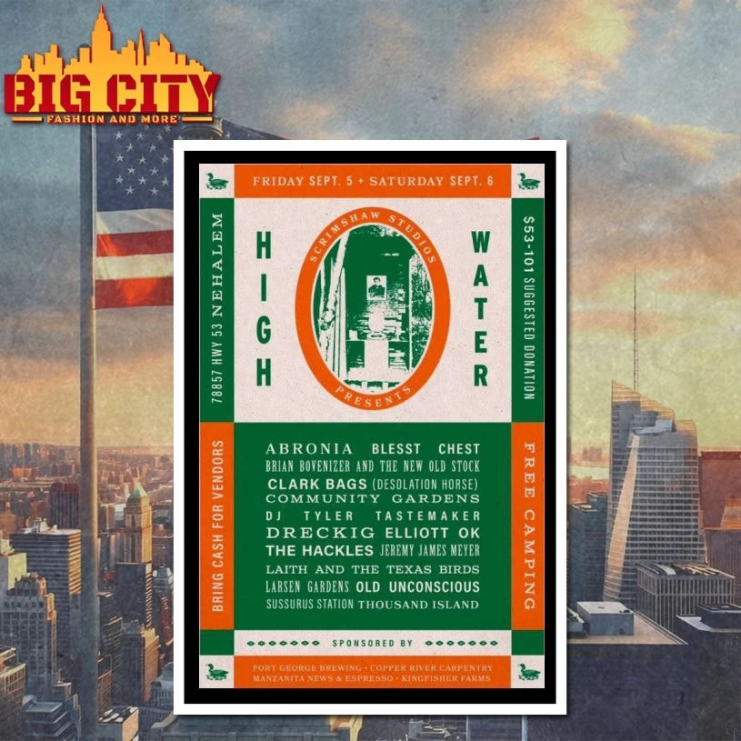 Abronia Band High Water Sept 5 2025 Poster Shirt