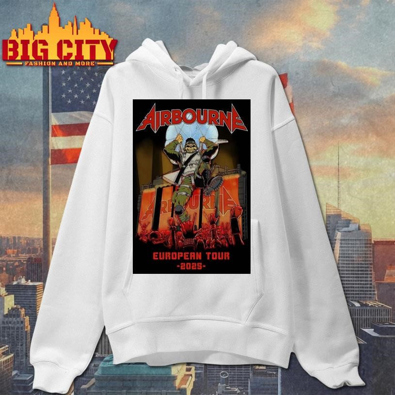 Airbourne Scorch Incoming Summer Tour 2025 Poster shirt