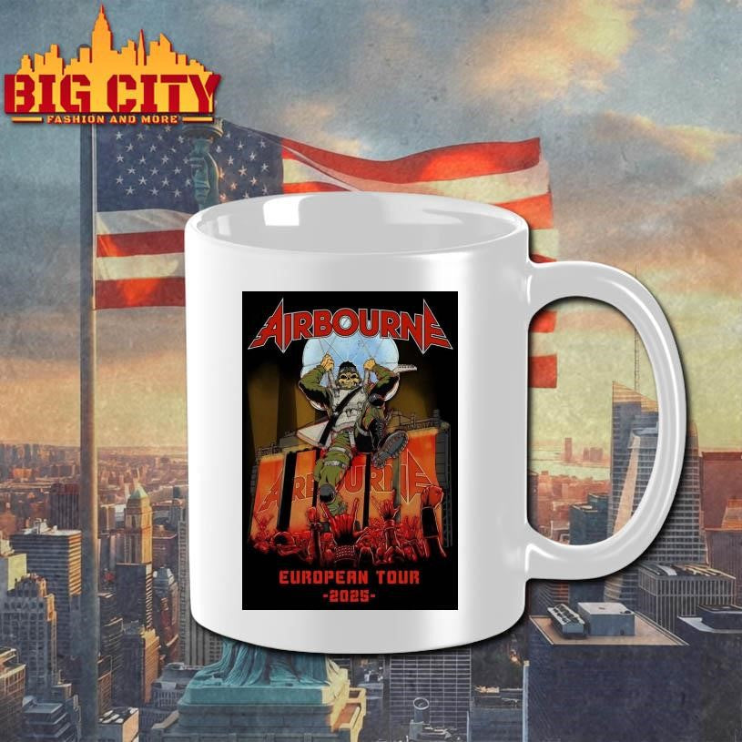 Airbourne Scorch Incoming Summer Tour 2025 Poster shirt